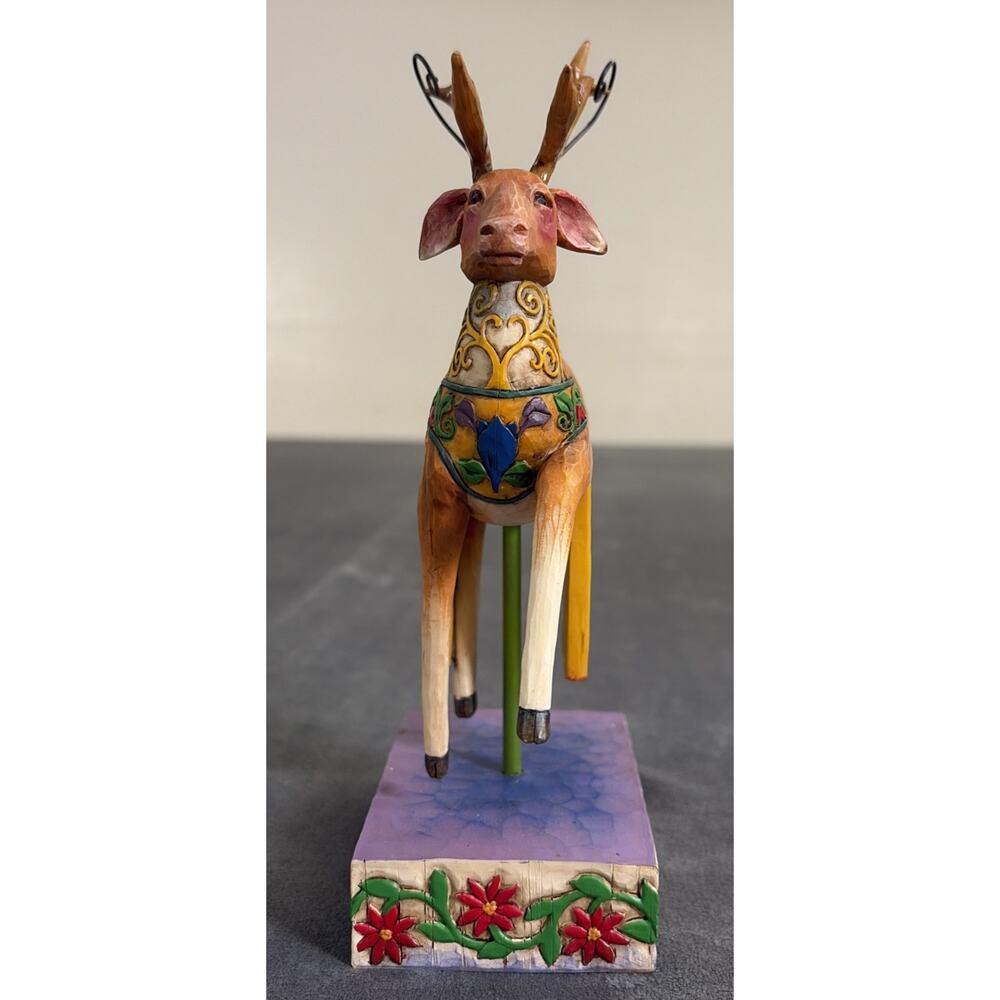 Heartwood Creek Jim Shore Reindeer Dash Away Red Blanket Figurine NIB 2004 - Picture 3 of 15